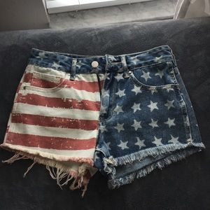 pacsun red white and blue shorts
